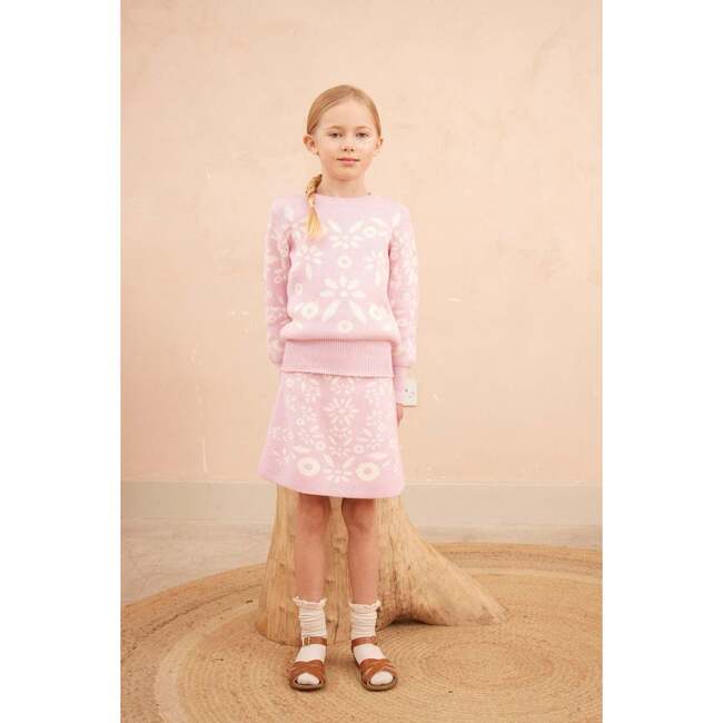 Snowflake Blossom Skirt, Bubble Gum - Skirts - 5