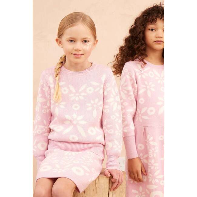 Snowflake Blossom Skirt, Bubble Gum - Skirts - 6