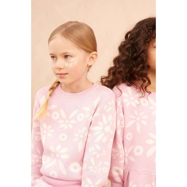 Snowflake Blossom Jumper, Blush - Sweaters - 6