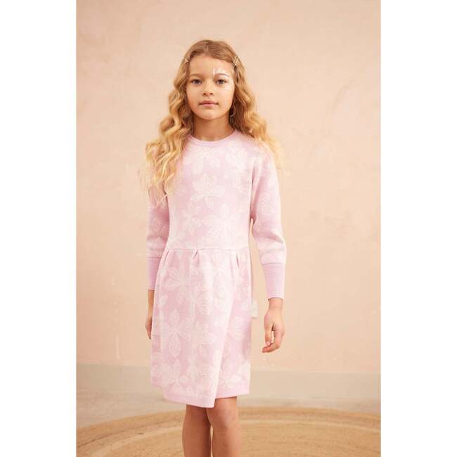 Chestnut Leaves Dress, Bubble Gum - Dresses - 2