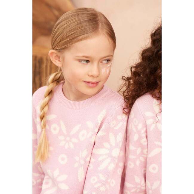 Snowflake Blossom Jumper, Blush - Sweaters - 7