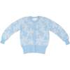 Chestnut Leaves Cardigan, Sky - Cardigans - 1 - thumbnail