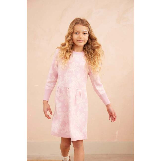 Chestnut Leaves Dress, Bubble Gum - Dresses - 4