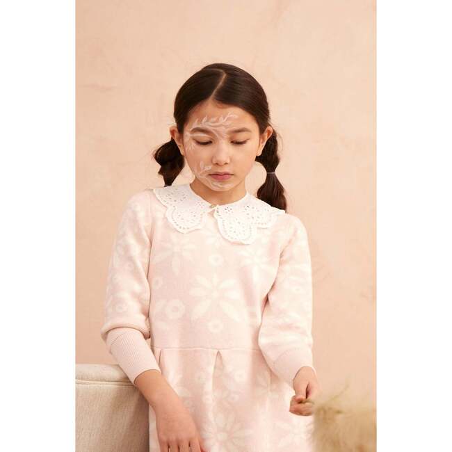 Snowflake Blossom Dress, Blush - Dresses - 7