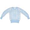 Aztec Jumper, Sky - Sweaters - 1 - thumbnail