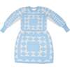 Aztec Dress, Sky - Dresses - 1 - thumbnail