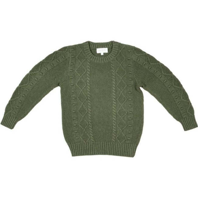 Cable Popcorn Sweater, Avocado