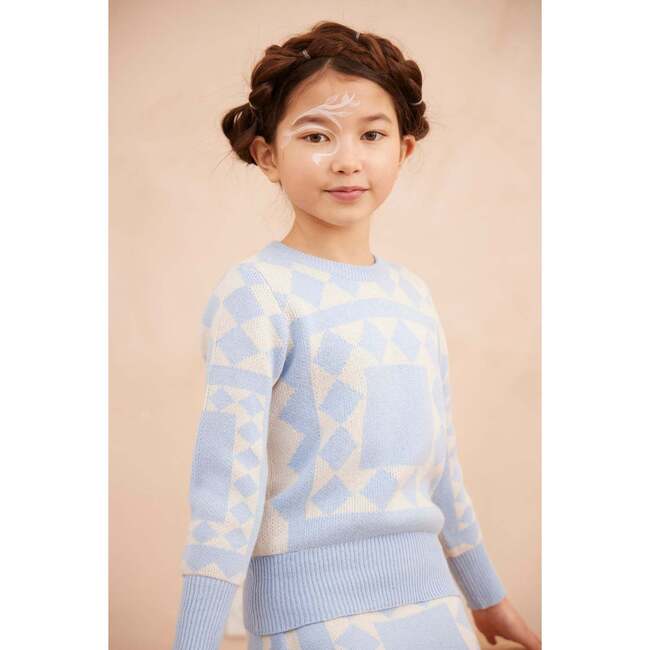 Aztec Jumper, Sky - Sweaters - 6