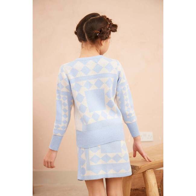 Aztec Jumper, Sky - Sweaters - 7