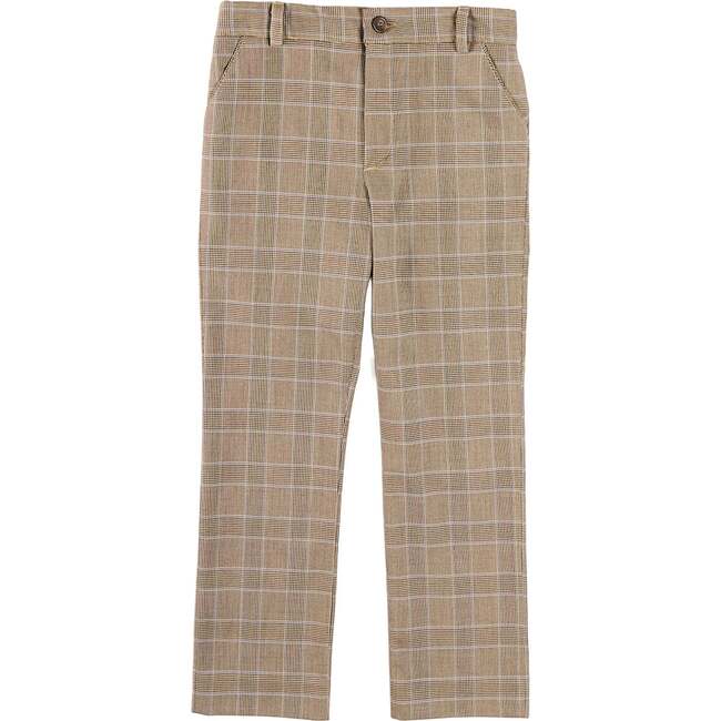 Wilton Check Pocket Detail Trousers, Beige