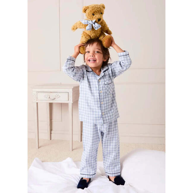 Wilfred Check Pajamas, Blue - Pajamas - 4