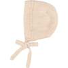 Openwork Cable Knit Bonnet, Cream - Winter Hats - 1 - thumbnail