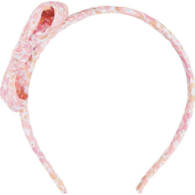 Nellie Floral Medium Bow Headband , Pink
