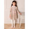 Viola Floral Hand Smocked Double Breasted Embroidered Collar Dress, Green - Dresses - 3