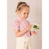 Nellie Floral Mao Collar Romantic Blouse, Pink - Blouses - 4 - thumbnail