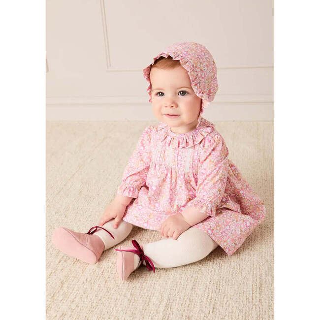 Nellie Floral Lace Detail Dress, Pink - Dresses - 2