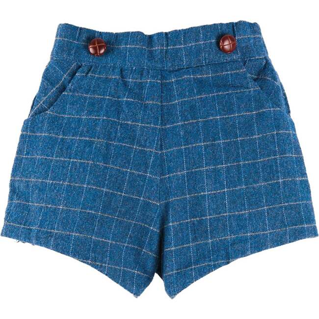 Moreton Check Button Detail Bloomers, Navy
