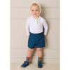 Moreton Check Button Detail Bloomers, Navy - Bloomers - 2