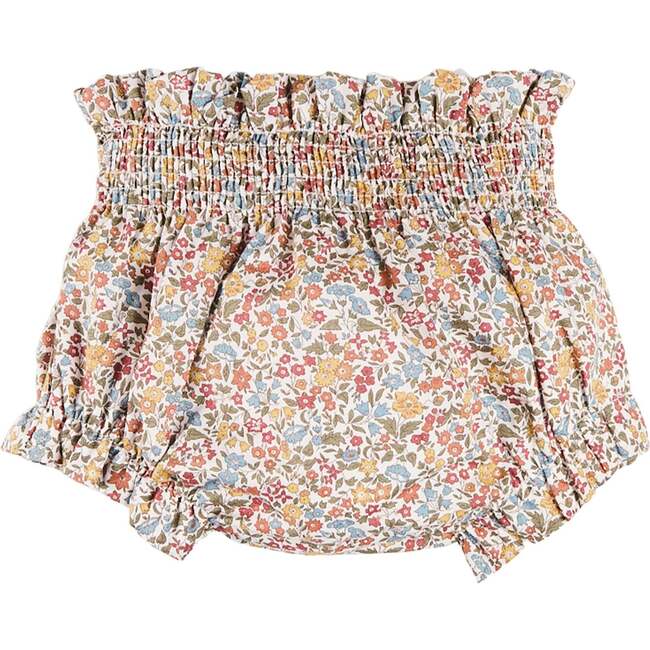 Marianne Floral Hand Smocked Bloomers, Toffee Made with Liberty Fabric