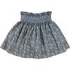 Lydia Floral Smocked Waist Skirt, Navy - Skirts - 1 - thumbnail