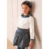 Lydia Floral Smocked Waist Skirt, Navy - Skirts - 2