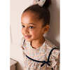 Marianne Floral Hand Smocked Velvet Bow Detail Blouse, Toffee Made with Liberty Fabric - Blouses - 6