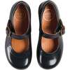 Leather Buckle Detail Mary Jane Shoes, Navy - Mary Janes - 1 - thumbnail