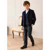 Kinnerton Tartan Pocket Detail Trousers, Navy - Pants - 2