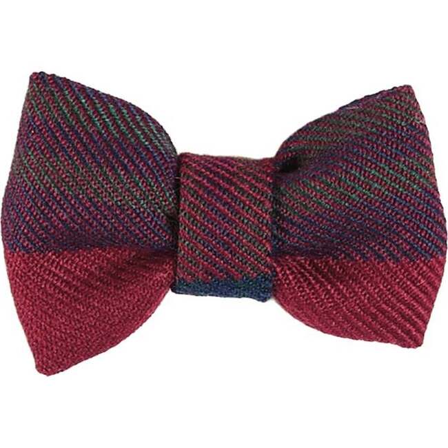 Grovesnor Tartan Small Bow Hair Clip , Red