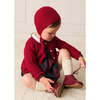 Grovesnor Tartan Peter Pan Collar Long Sleeve Romper, Red - Rompers - 3