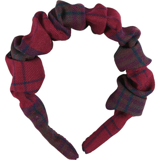 Grovesnor Tartan Scrunchie Headband , Red