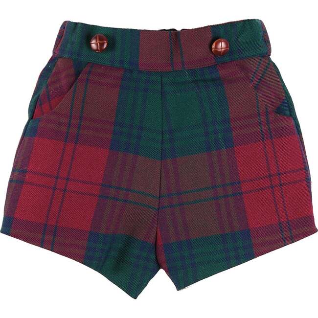 Grovesnor Tartan Button Detail Bloomers, Red