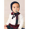 Grovesnor Tartan Collar Long Sleeve Bodysuit, Red - Onesies - 2