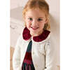Grovesnor Tartan Lace Detail Velvet Bow Dress, Red - Dresses - 7
