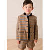 Vincent Check Austrian Single Breasted Jacket, Brown - Coats - 3