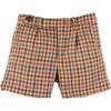 Vincent Check Shorts, Brown - Shorts - 1 - thumbnail