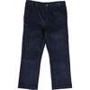 Velvet Pocket Detail Chino Trousers, Navy - Pants - 1 - thumbnail