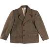 Tweed Blazer with Suede Elbow Patches, Green - Coats - 1 - thumbnail