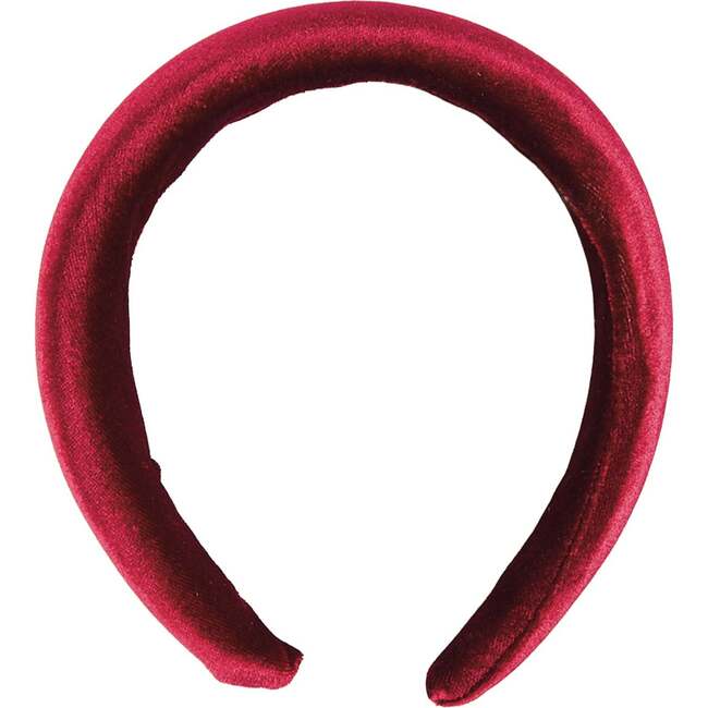 Velvet Padded Headband , Burgundy