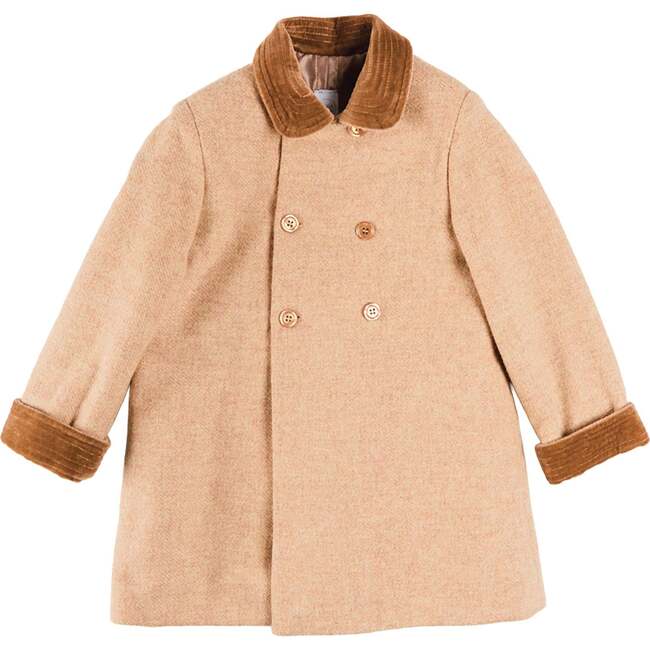 Traditional Double Breasted Coat, Camel