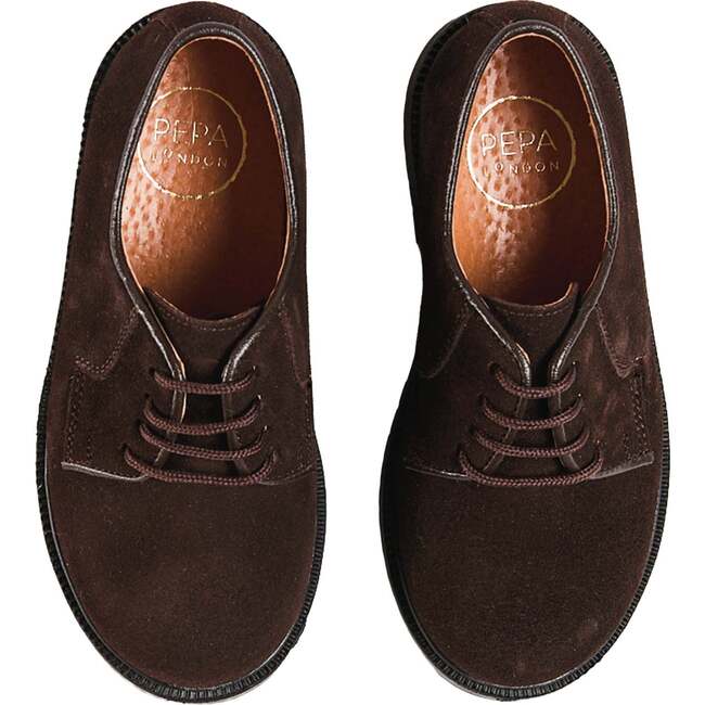 Suede Lace Up Shoes, Brown