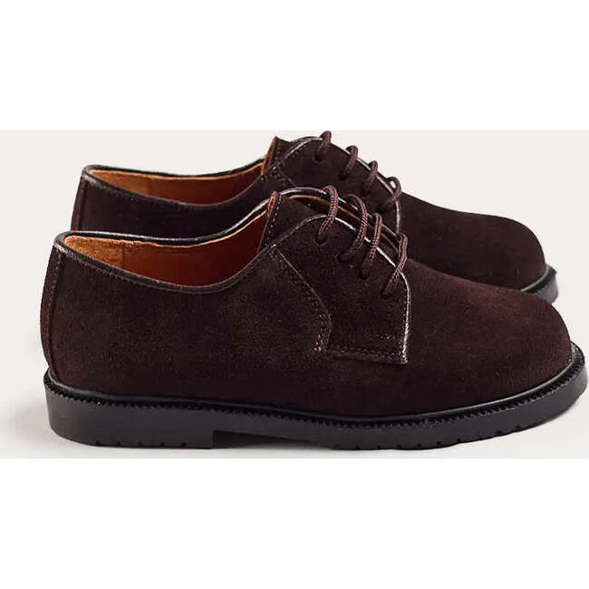 Suede Lace Up Shoes, Brown - Lace-Ups - 3