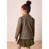 Tweed Blazer with Suede Elbow Patches, Green - Coats - 4
