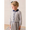 Thirleby Check Velvet Collar Button Detail Long Sleeve Dress, Camel - Dresses - 3