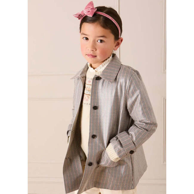Sloane Check Raincoat with Pockets, Camel - Coats - 3