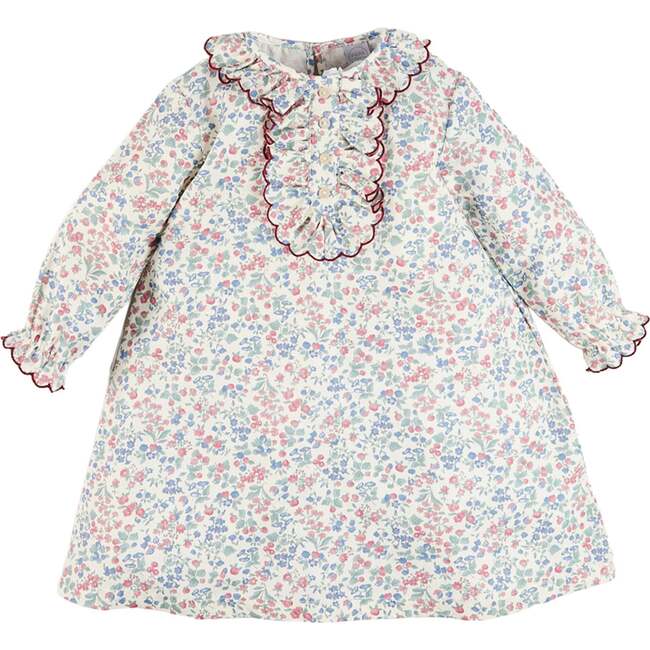 Rebecca Floral Scallop Ruffle Night Dress, Red