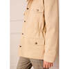 Safari Jacket With Pockets, Beige - Coats - 4