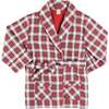 Francis Tartan Long Sleeve Dressing Gown, Red - Nightgowns - 1 - thumbnail