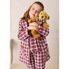Francis Tartan Long Sleeve Dressing Gown, Red - Nightgowns - 3 - thumbnail