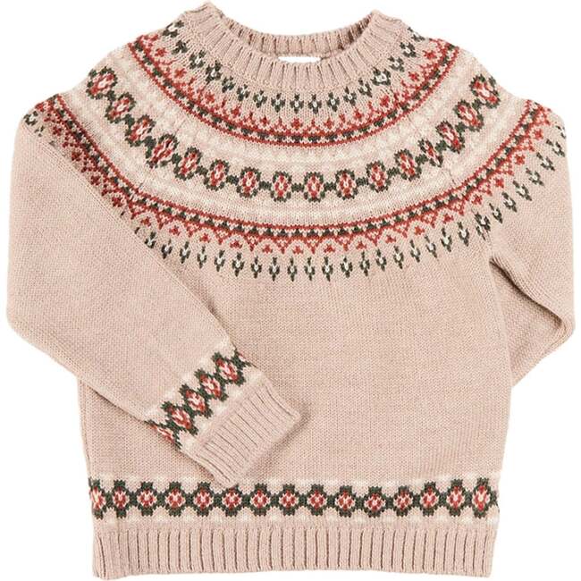 Fair Isle Jacquard Jumper, Camel